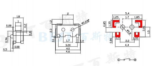 輕觸開(kāi)關(guān)TS-1111A