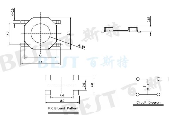 輕觸開關(guān)TS-1187N