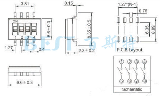 編碼開(kāi)關(guān)HDS40X參考圖紙